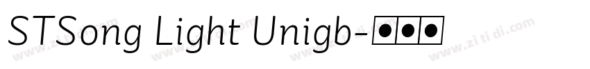 STSong Light Unigb字体转换